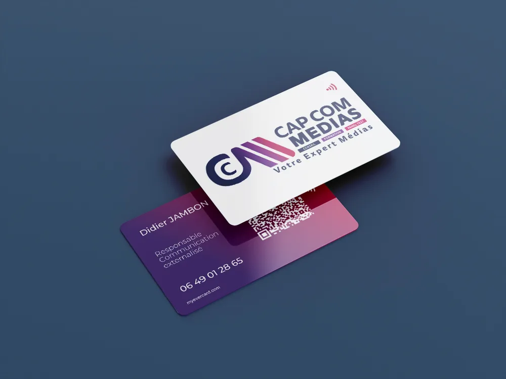 carte de visite NFC et qr code personnalisée personnalisation totale