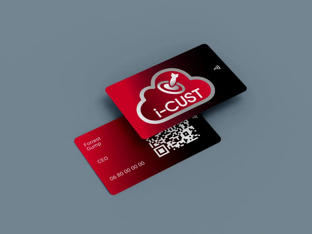 carte de visite NFC et qr code personnalisée personnalisation totale